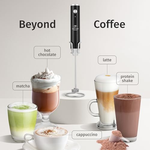 Zulay Kitchen Lux - Espumador de leche recargable de mano, p