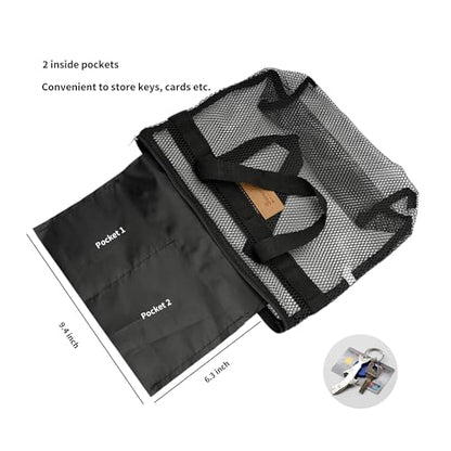 Bolsa de ducha de malla portátil, organizador de baño y aseo