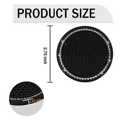 Paquete de 2 posavasos antideslizantes para automóvil, porta