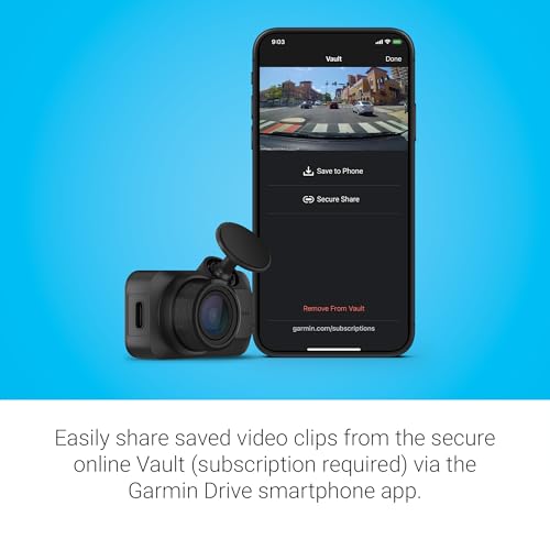 Garmin Dash Cam™ Mini 3, cámara de tablero ultracompacta HD