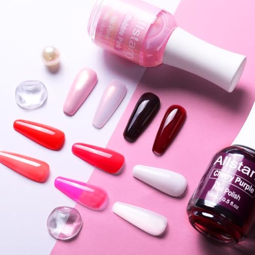 Allstarry Esmalte de uñas de gel de baño de burbujas, esmalt