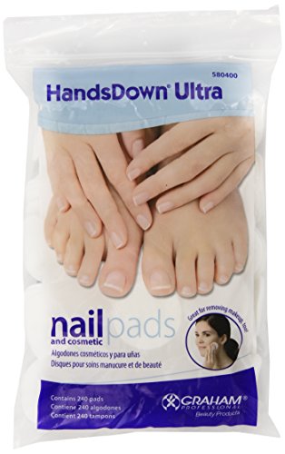 Graham Hands Down Ultra - Almohadillas para uñas y cosmético