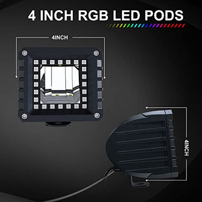 Lpteso Barra de luz LED RGBW de 32 pulgadas, 180 W, haz comb