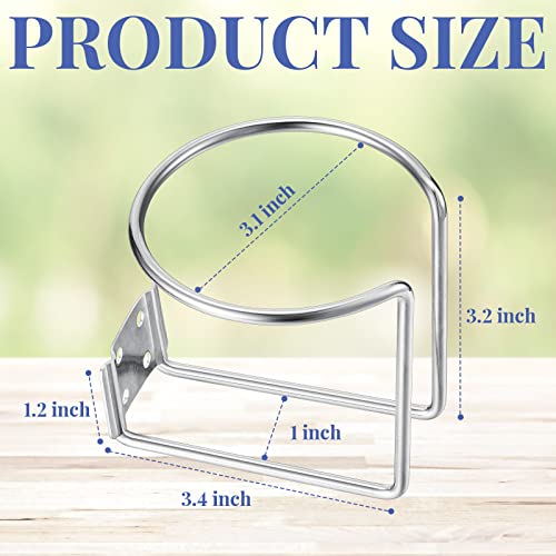 6 soportes de acero inoxidable para bebidas con anillo de ba