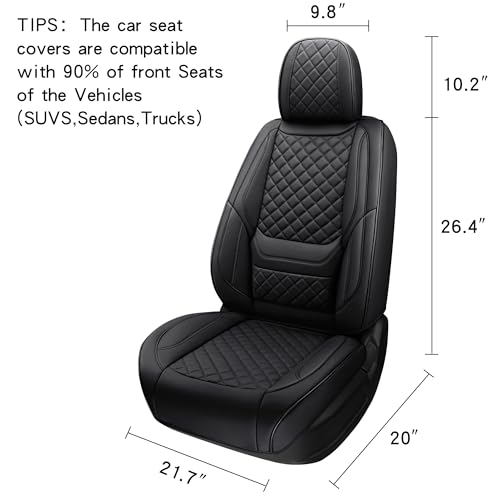 Fundas de asiento de automóvil de cobertura completa, par de