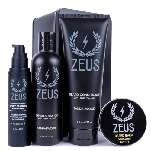 ZEUS Kit de cuidado diario de la barba: lavado con champú y