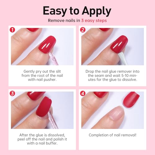Curvlife Pegamento removedor de pegamento de uñas multifunci