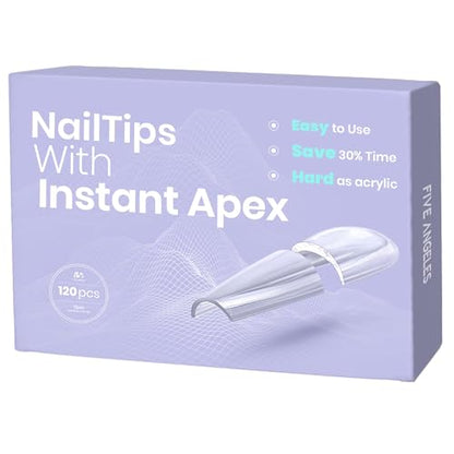Angeles Tipex Instant Apex - Uñas postizas de ataúd largo, g