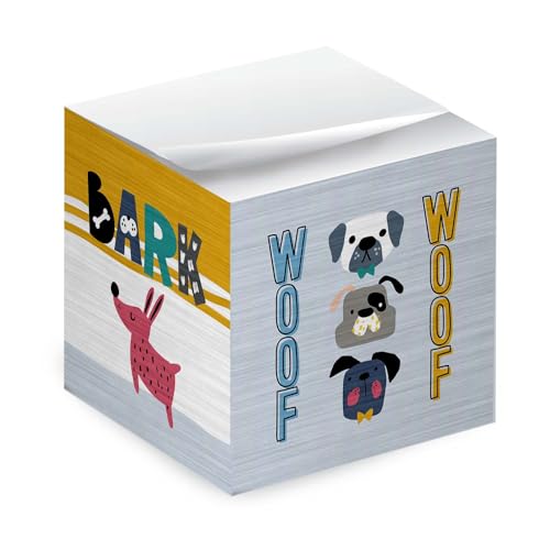 Whimsical Dogs - Cubo de notas adhesivas para perros, 600 ho