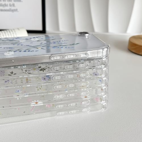 ZTOFERA Funda transparente para iPhone 16e, diseño de flores