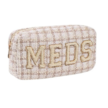 Bolsa MEDS personalizada de felpilla con parche de letras, b