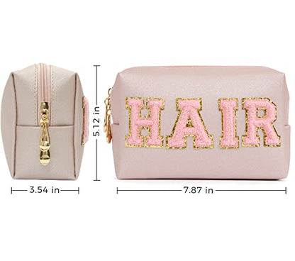 HBselect Bolsa de maquillaje Preppy, bolsa de cosméticos de