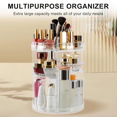 Organizador de maquillaje, rotación de 360 °, ajustable mues