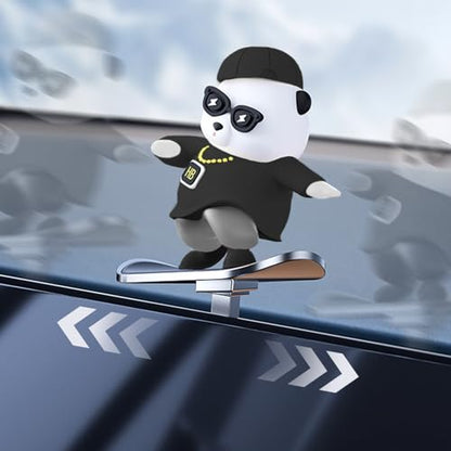 Divertido adorno de patinaje para patineta, oso patinador, d