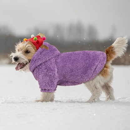 Sudadera con capucha para perros pequeños, suéter suave de f