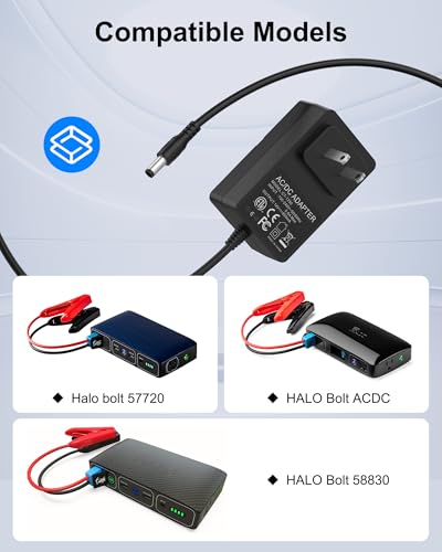 VHBW Cargador de 14 V para Halo Bolt Car Jump Starter Compat