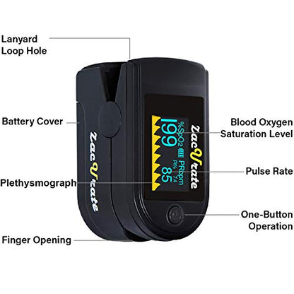 Zacurate Pro Series CMS 500DL - Oxímetro de pulso para medir