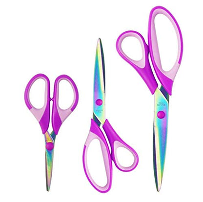 Tijeras de titanio de color, juego de tijeras de costura con