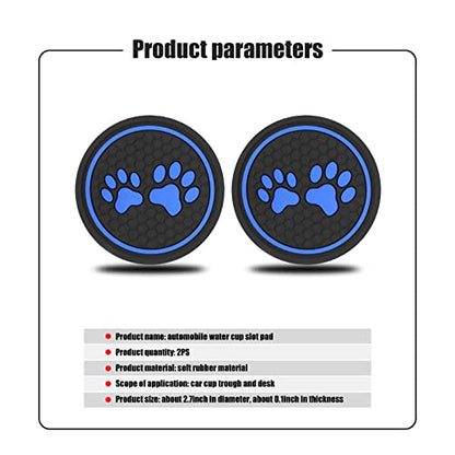 cueclue 2 posavasos para automóvil, 2.75 pulgadas, de silico