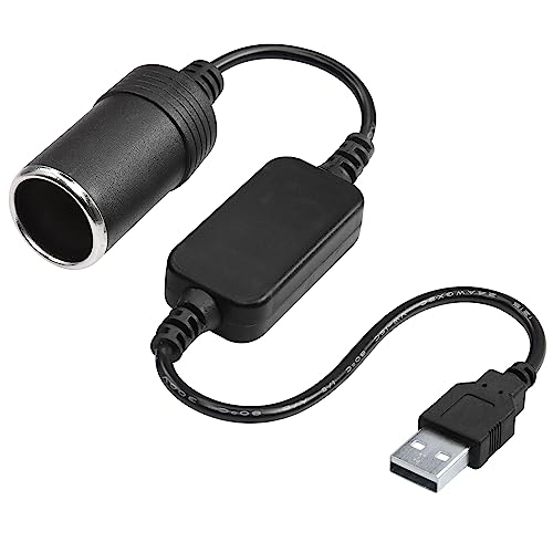 CERRXIAN Cable de alimentación USB A macho de 1 pie a 12 V 8