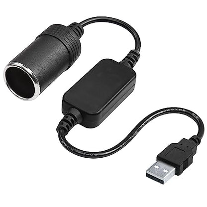 CERRXIAN Cable de alimentación USB A macho de 1 pie a 12 V 8