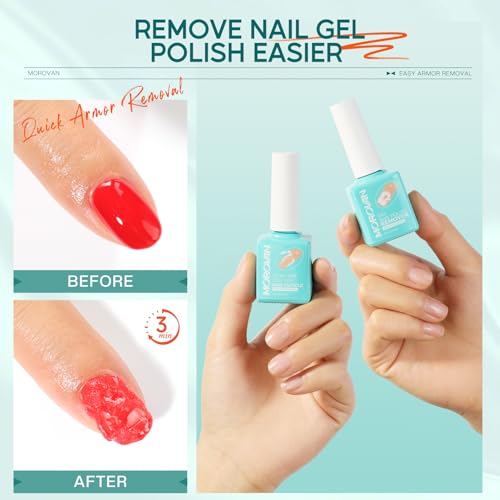 Morovan Kit removedor de esmalte de gel: juego de removedor