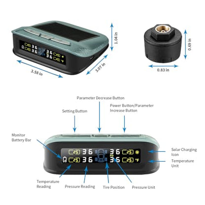 Sistema de monitoreo de presión de neumáticos RV/Trailer MS1