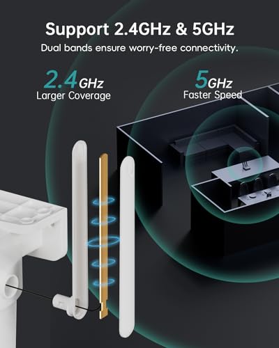 ZUMIMALL Cámara de seguridad 5 MP 5G con cable para exterior