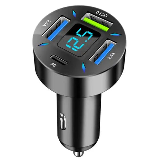 Cargador de coche USB C RDRKR 66 W, cargador USB de 4 puerto