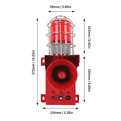 Luz de sonido industrial alarma 120db lámpara de advertencia