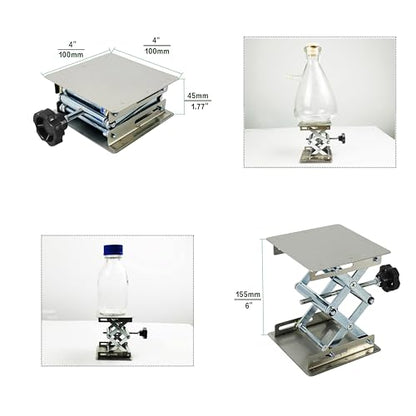 (R) Lab Jack Mesa elevadora de acero inoxidable Mini Scissor