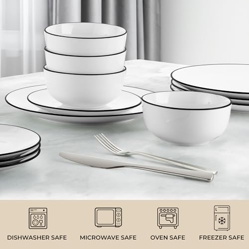 Zulay Kitchen Icon - Juego de vajilla de porcelana, servicio