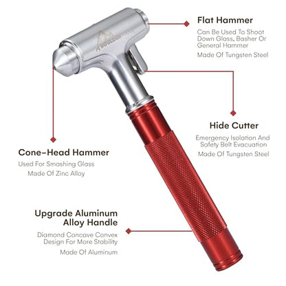 Boulder Tools Herramienta para romper ventanas de automóvil,