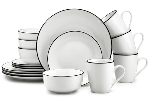Zulay Kitchen Icon - Juego de vajilla de porcelana, servicio