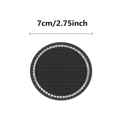 Paquete de 4 posavasos brillantes para automóvil, de 2.75 pu
