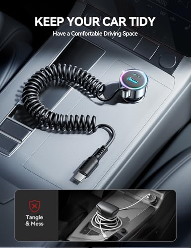 Cargador de coche USB C de 72 W para iPhone 16 Pro Max Plus,