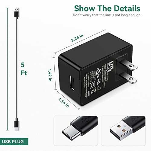 FITE ON Cargador de alimentación tipo C de 5 V compatible co