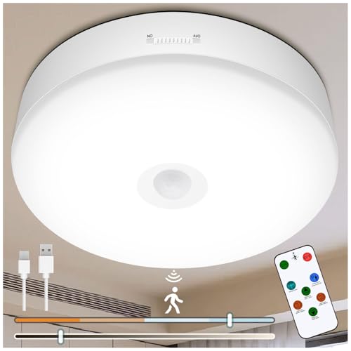 Yurnero Luz de techo recargable con sensor de movimiento con