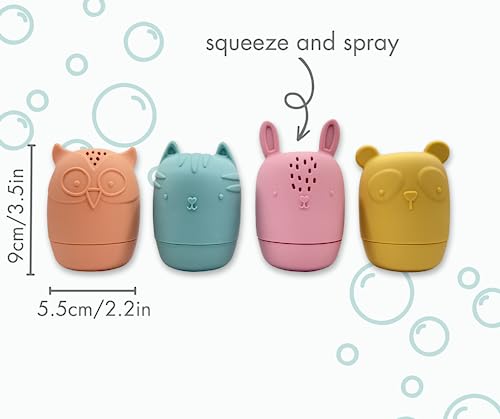 JoLo Goods | Juguetes de baño de silicona sin moho para bebés de 0 a 6