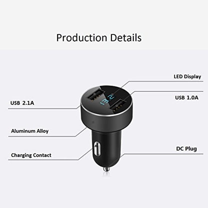 Cargador USB, 12v/24v, monitor de voltaje LED para iPhone 6s