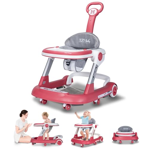 XZV Andador plegable para bebés, andador de bebé con ruedas, centro de
