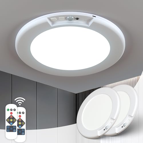 Yurnero Paquete de 2 luces recargables con sensor de movimie