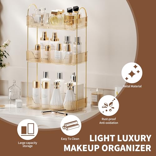 Organizador de baño, bandejas de tocador para baño, estante