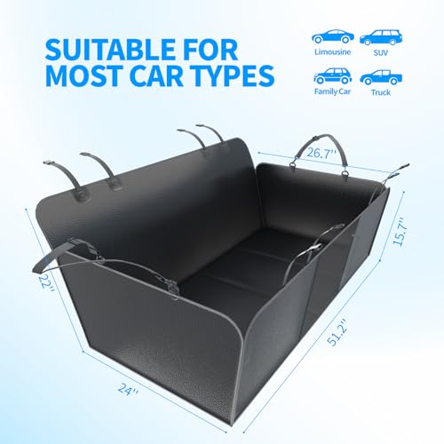 Extensor de asiento trasero para perros, funda de asiento de