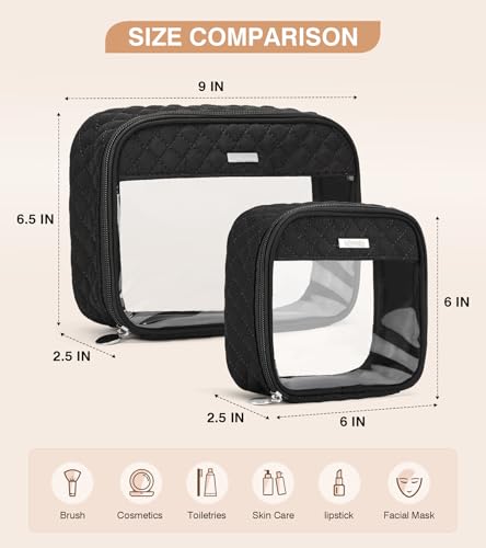 Marvolia Bolsa de maquillaje transparente – Bolsa de aseo tr
