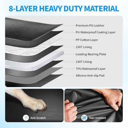 Extensor de asiento trasero para perros, funda de asiento de