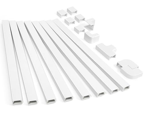 ZhiYo - Kit de ocultador de cable de 126 pulgadas, cubiertas