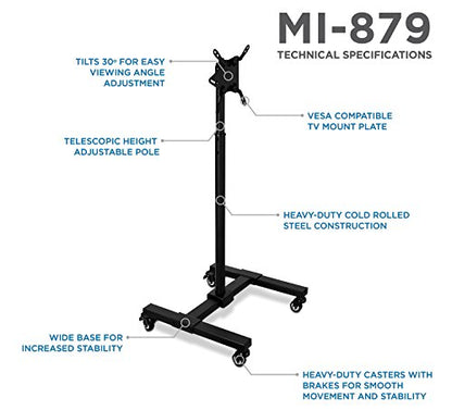 ¡Móntelo! Soporte para piso de TV portable para pantallas pl