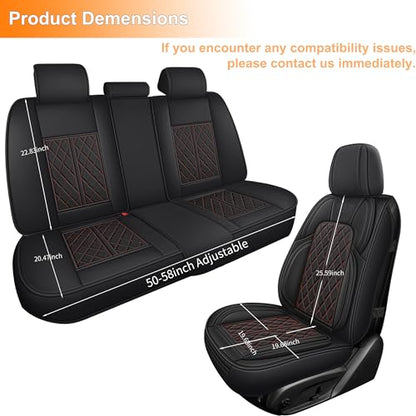 Funda de asiento de coche de ajuste universal (negro rojo, j