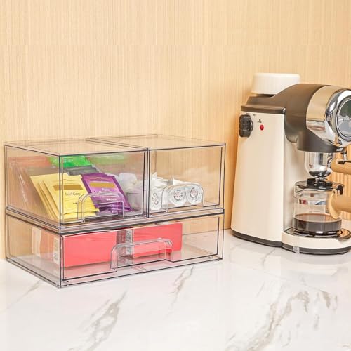 Vtopmart Juego de 5 cajones de almacenamiento apilables, org